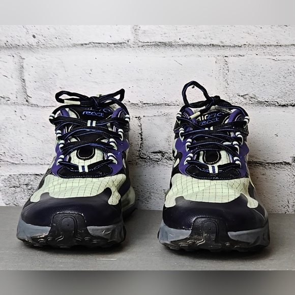 Nike Air Max 270 React Sneakers Mens 10 Purple Green Black CT1817-001 - Picture 3 of 10
